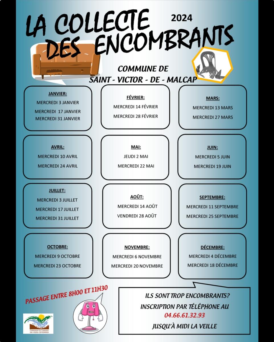 Ramassage des encombrants sur la commune