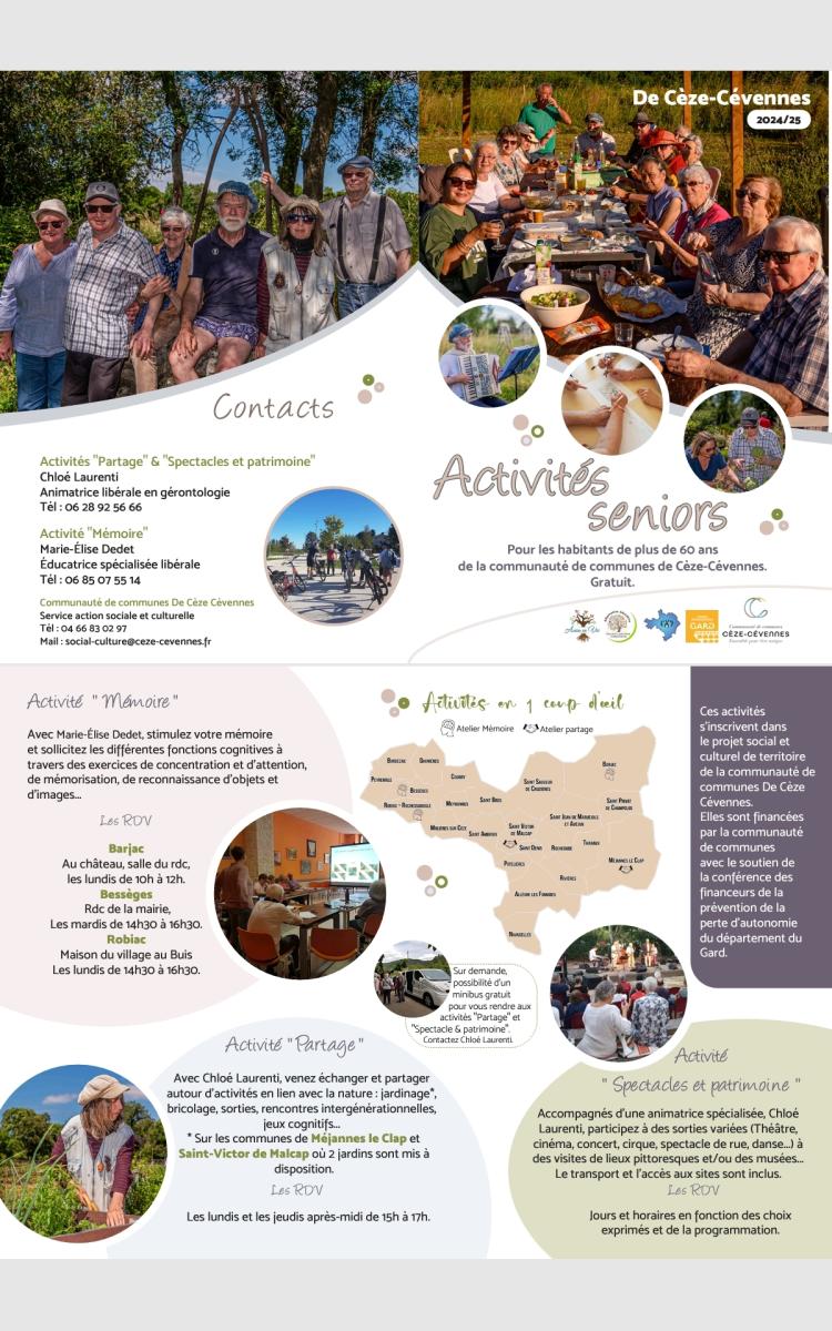 Activités Séniors 2024-2025