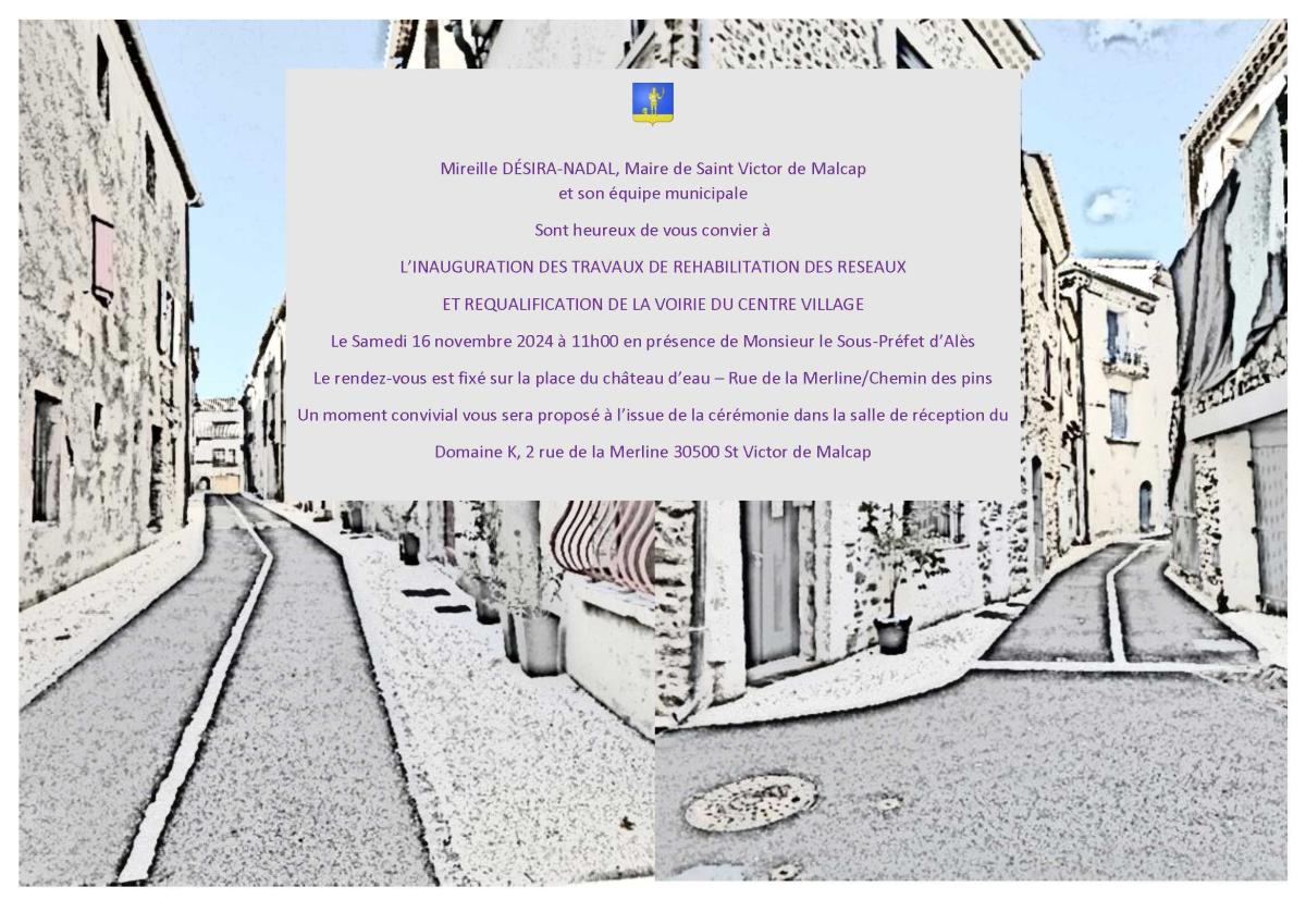 Inauguration des travaux du centre village.