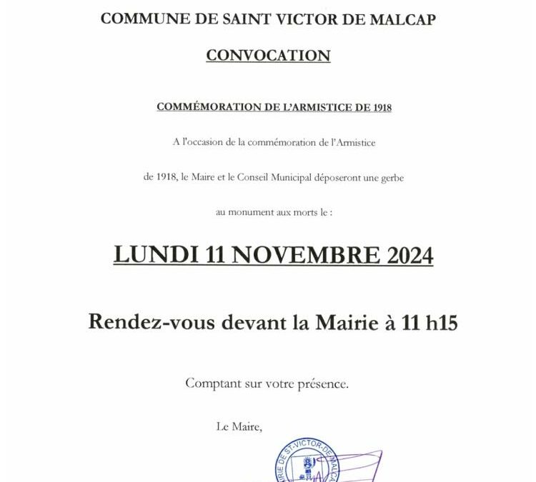 Cérémonie du 11 novembre 2024