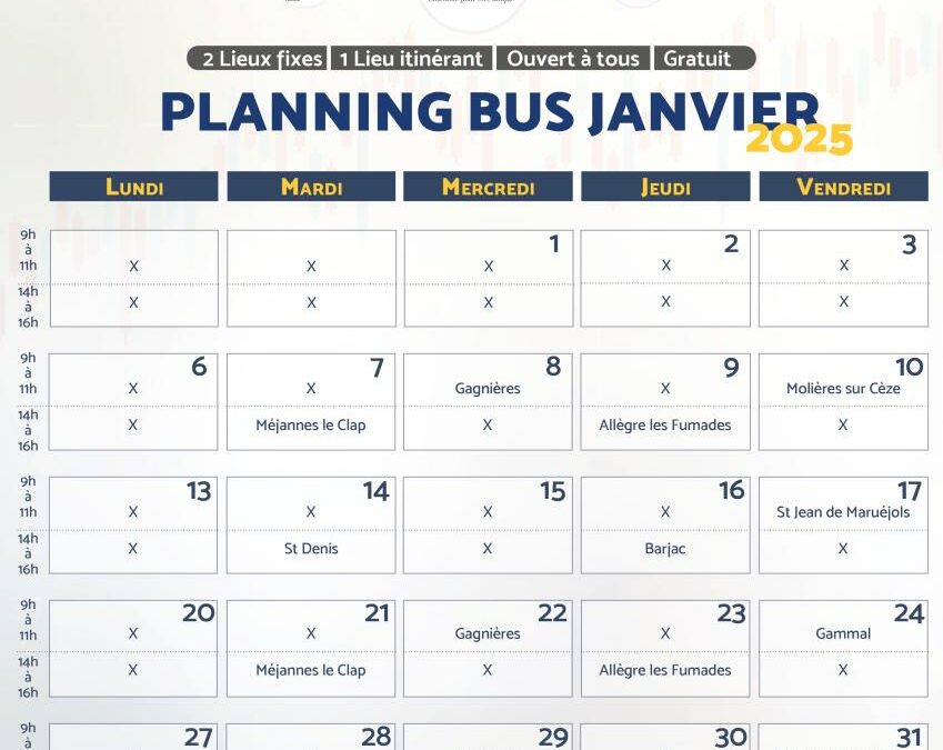 Planning bus services et relais emploi