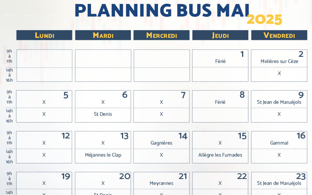 Planning bus service et relais emploi