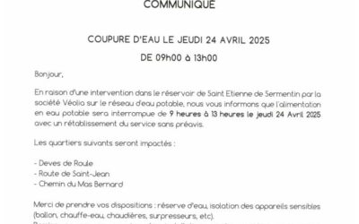 Coupure d’eau
