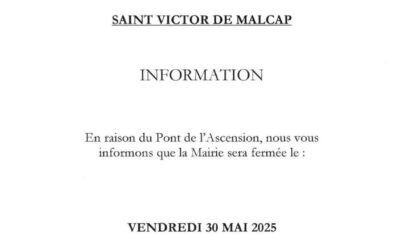Fermeture des services de la mairie