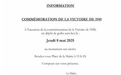 Commémoration de la victoire du 8 mai 1945