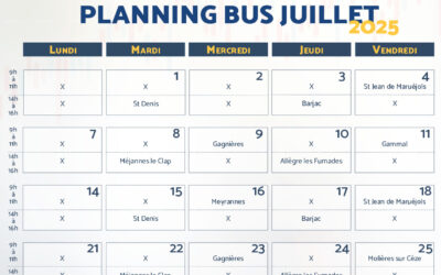 Planning bus service emploi