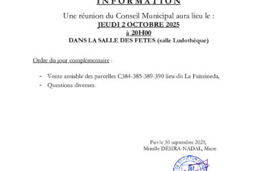 Conseil municipal : complément
