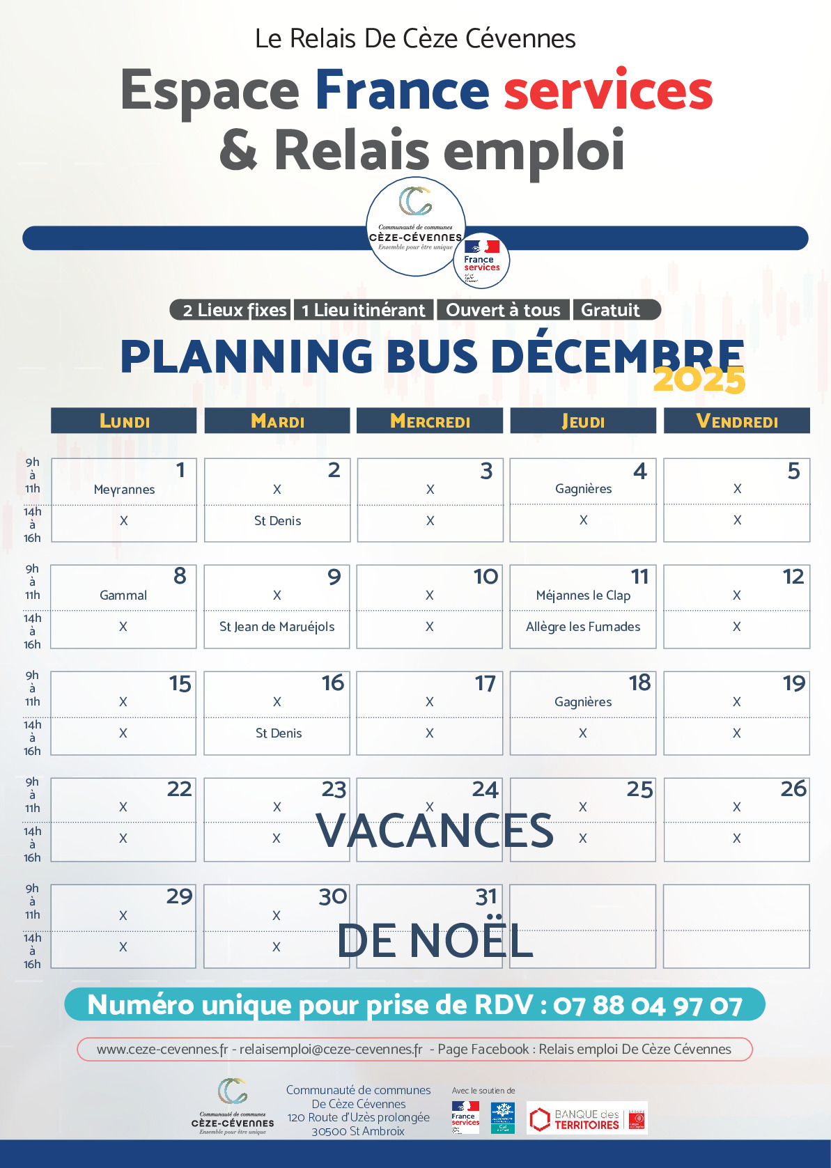 Planning bus France service