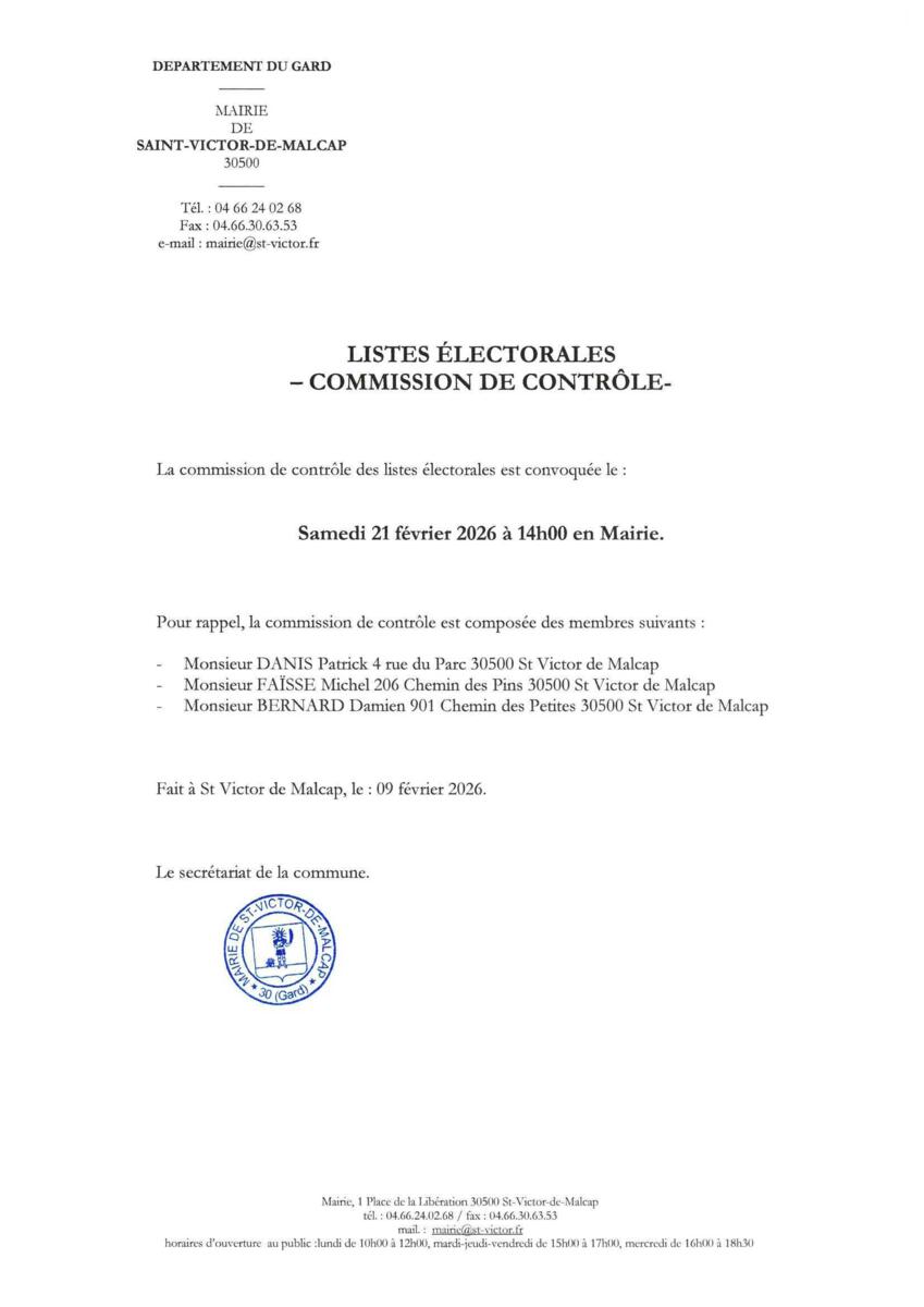 Commission de contrôle des listes électorales