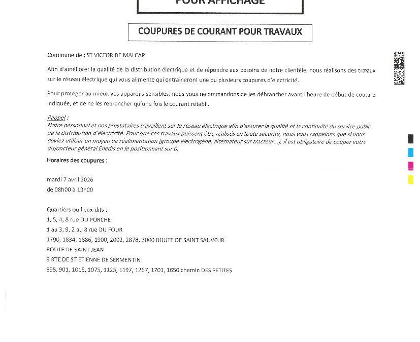 Coupures électricité