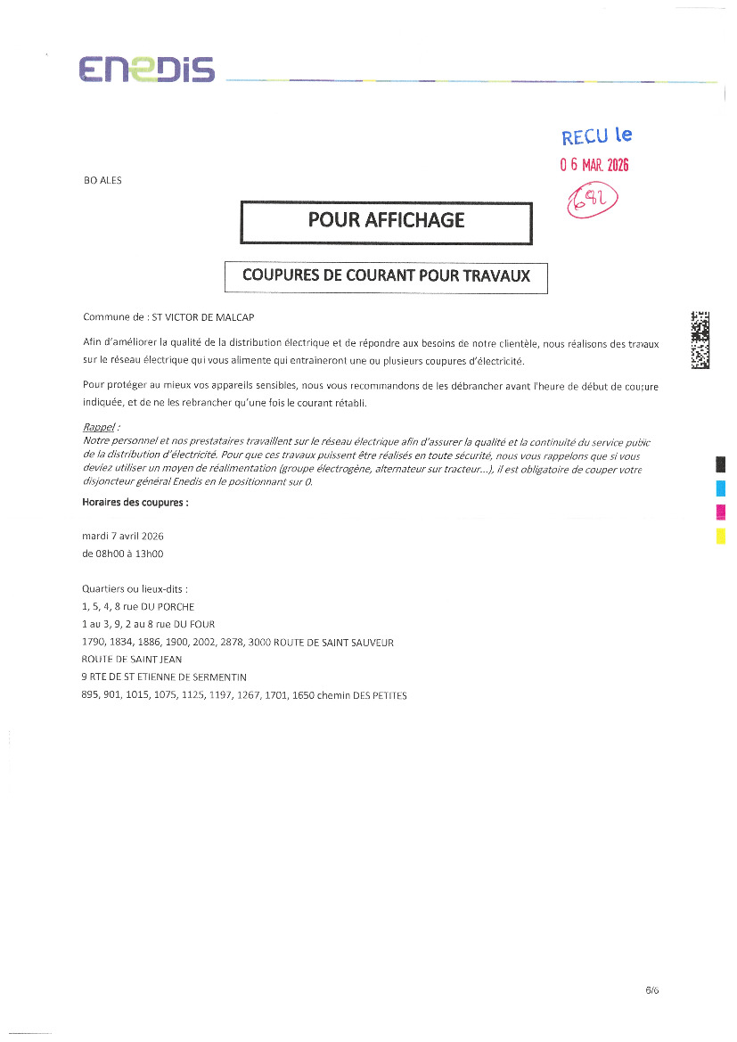 Coupures électricité