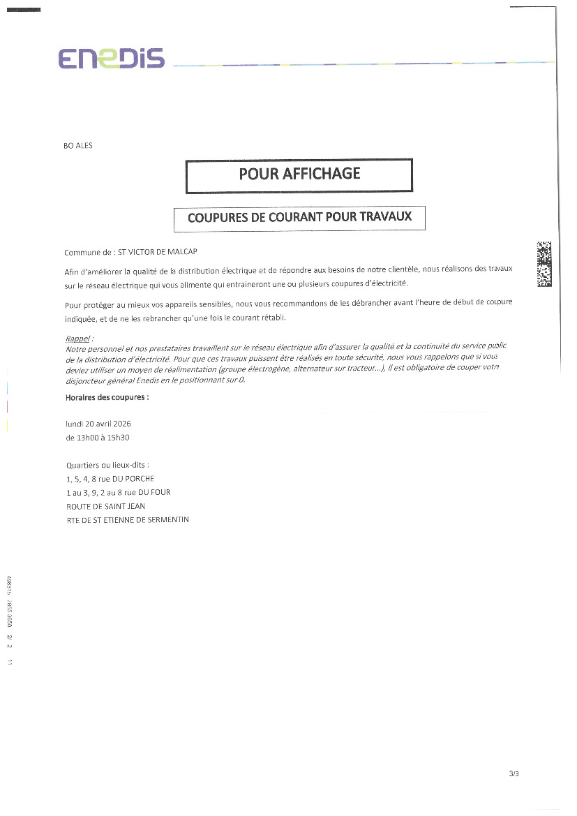 Coupure électricité