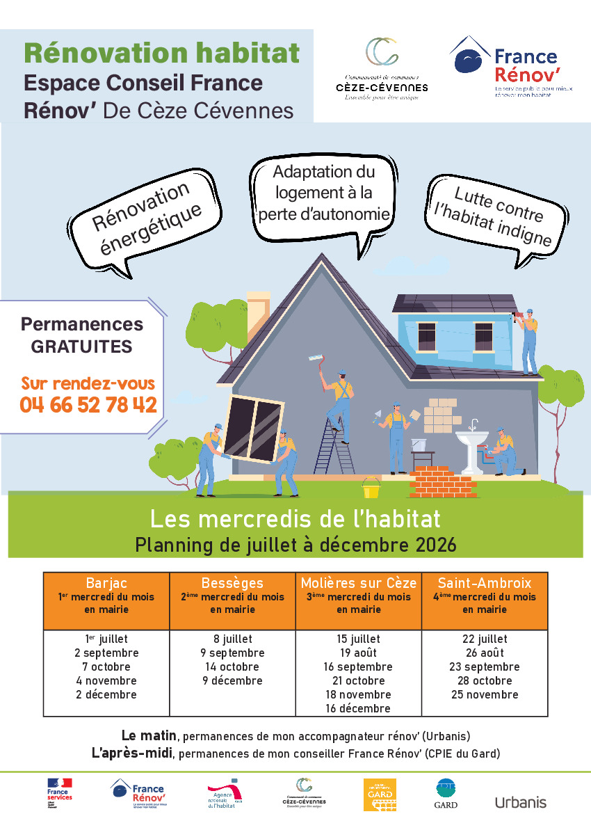 Planning Permanences Rénovation Habitat