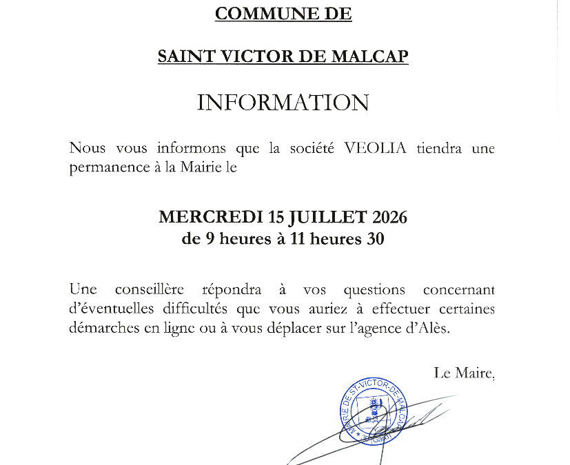 Permanences VEOLIA