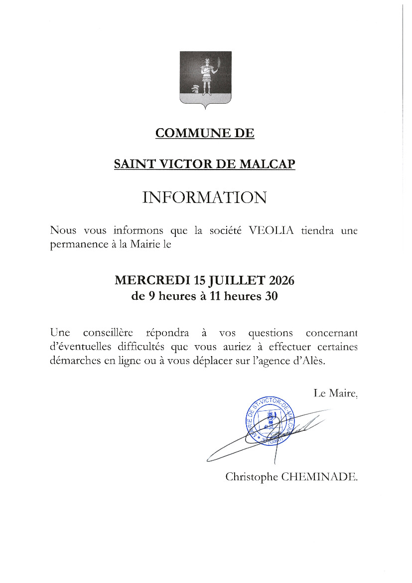 Permanences VEOLIA