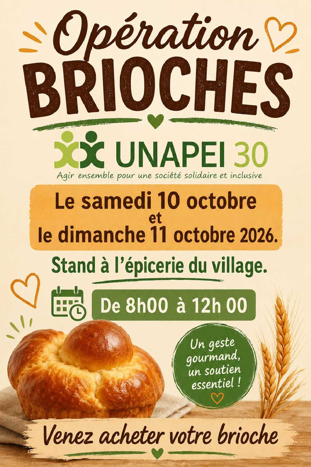 Opération brioches unapei 2026